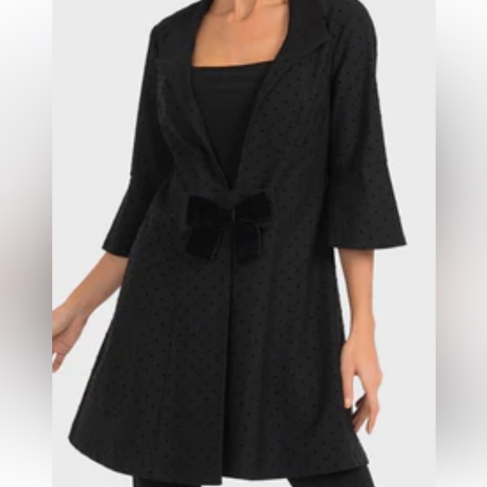 Joseph Ribkoff Black Long Coat - Picture 1 of 14